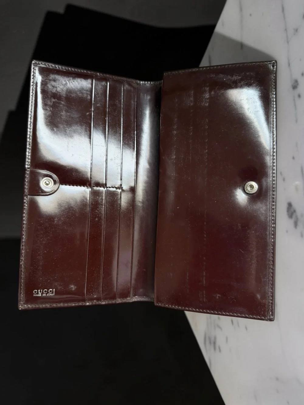 Vintage Gucci Slim Horsebit Continental Wallet